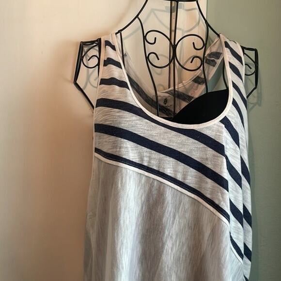 FP Movement striped Keep Rolling Tank Top blue and white S - Picture 2 of 5